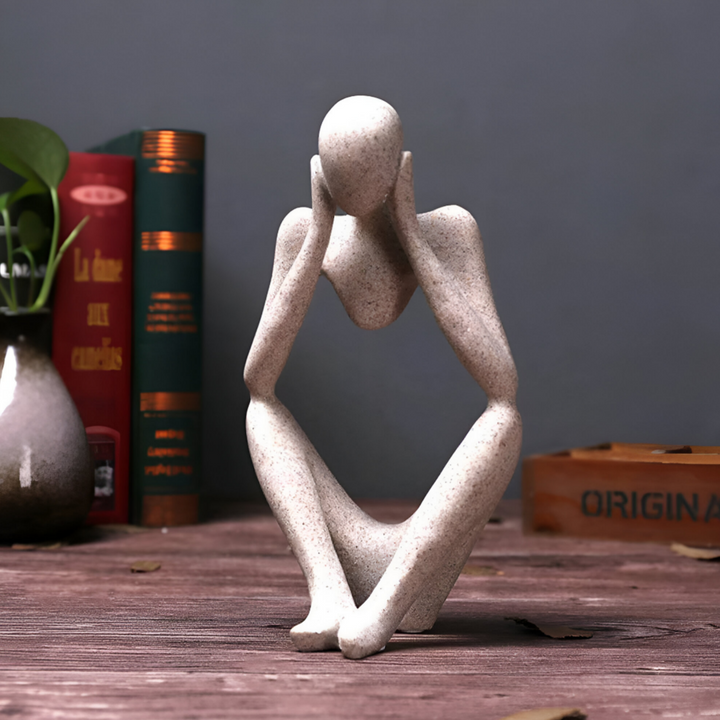 Abstract Sculpture "The Thinker" | Modern Resin Statue Decoration – Timeless Elegant Accent