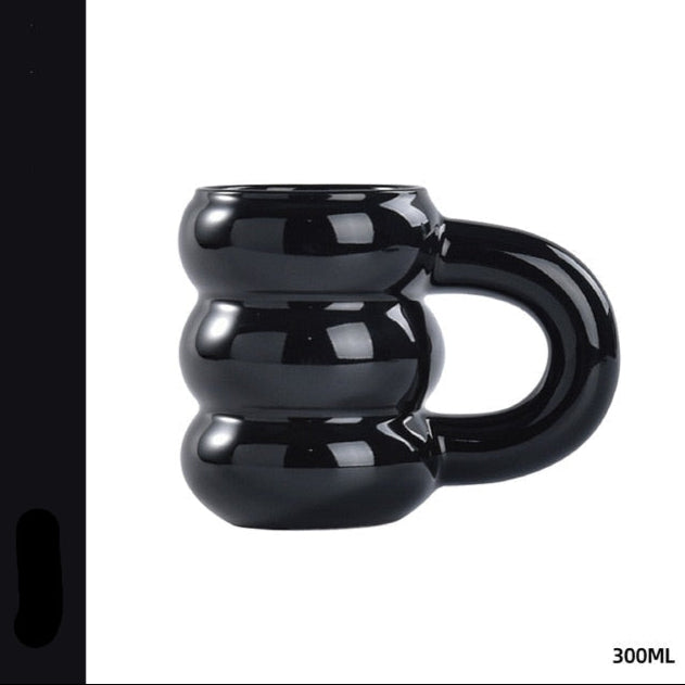 Porcelain Cup | Minimalist Geometric Design | 300 ml