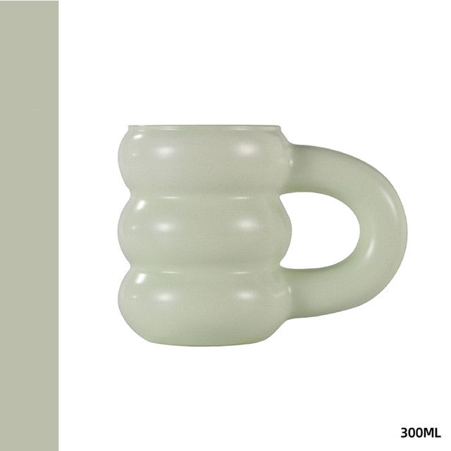 Porcelain Cup | Minimalist Geometric Design | 300 ml