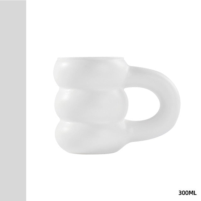 Porcelain Cup | Minimalist Geometric Design | 300 ml