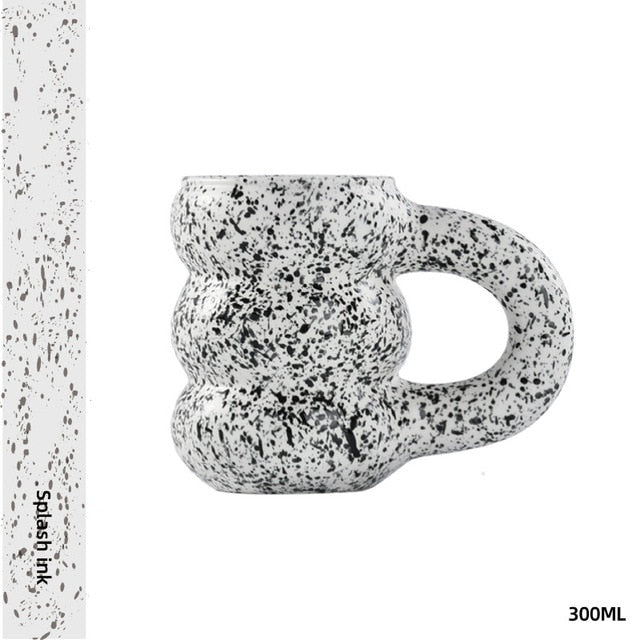 Porcelain Cup | Minimalist Geometric Design | 300 ml