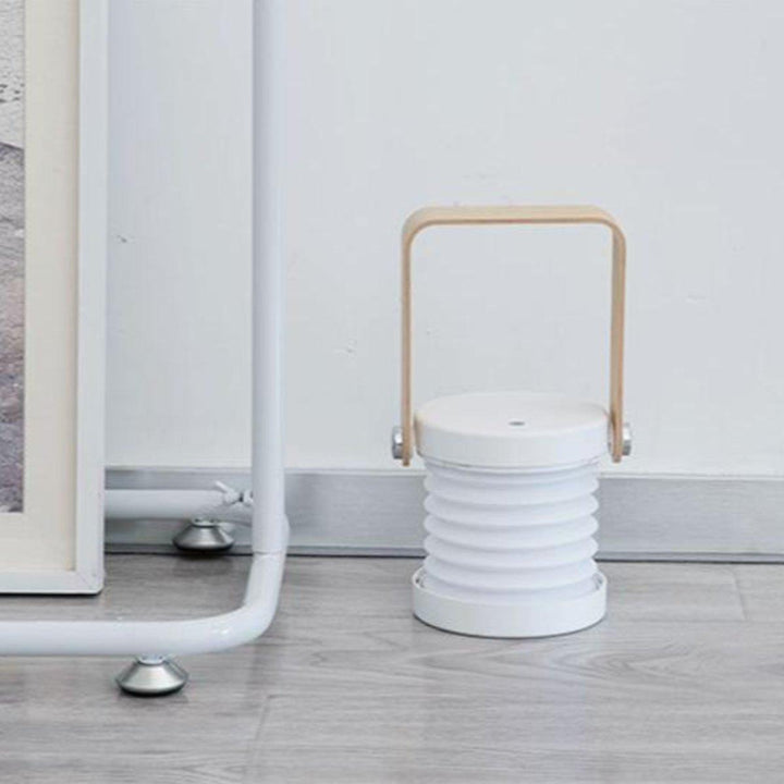 Foldable Night Light with Wooden Handle | Portable LED Reading Lamp &amp; Lantern