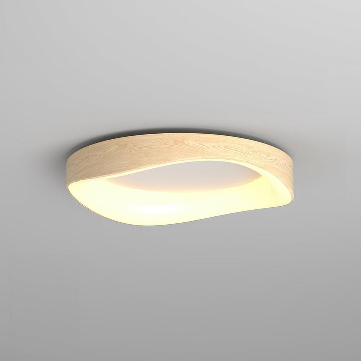 Nordic Artistic Wood Grain Ceiling Lamp | Scandinavian Design | LED Lighting