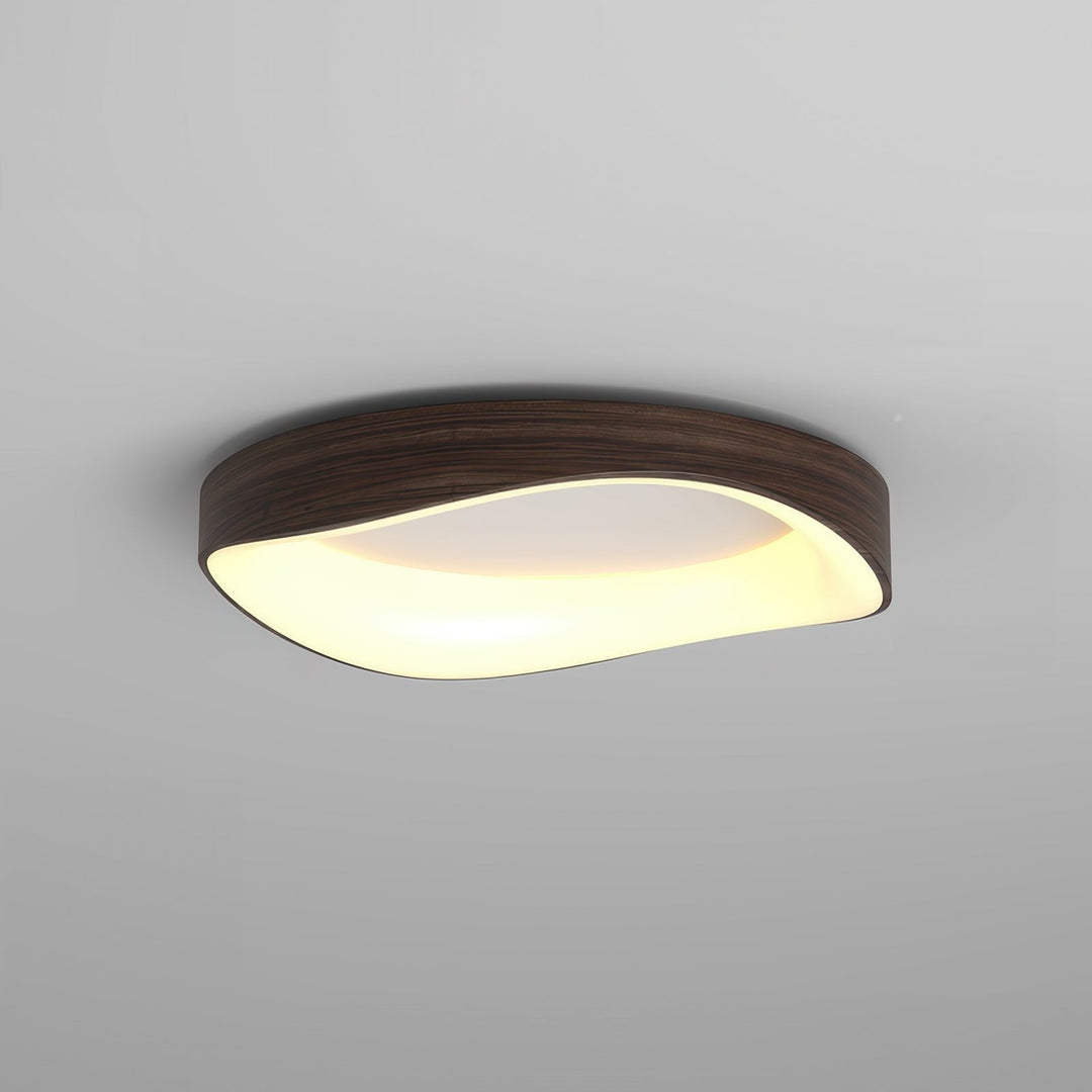 Nordic Artistic Wood Grain Ceiling Lamp | Scandinavian Design | LED Lighting