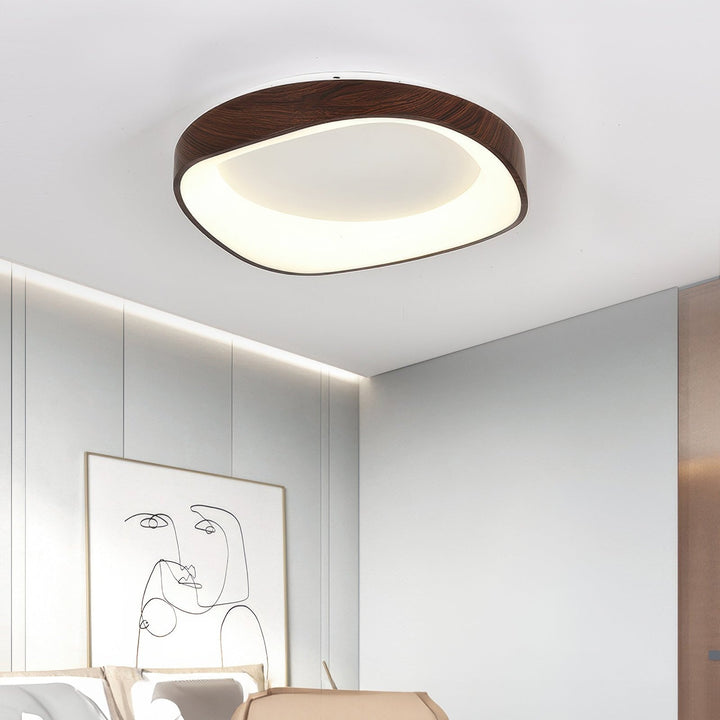 Nordic Artistic Wood Grain Ceiling Lamp | Scandinavian Design | LED Lighting