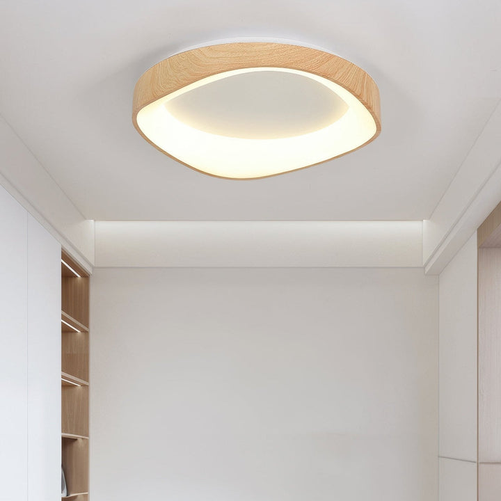 Nordic Artistic Wood Grain Ceiling Lamp | Scandinavian Design | LED Lighting
