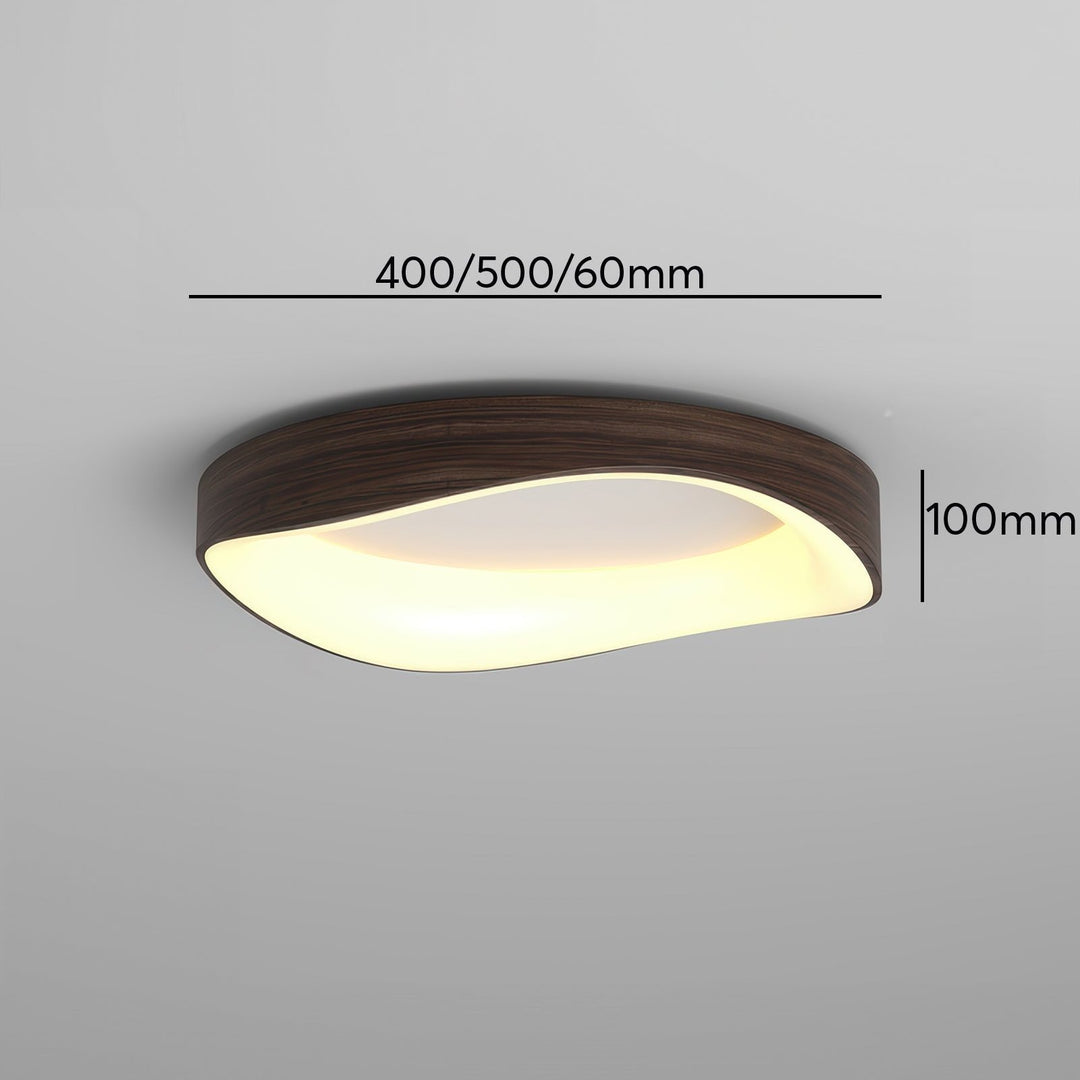 Nordic Artistic Wood Grain Ceiling Lamp | Scandinavian Design | LED Lighting