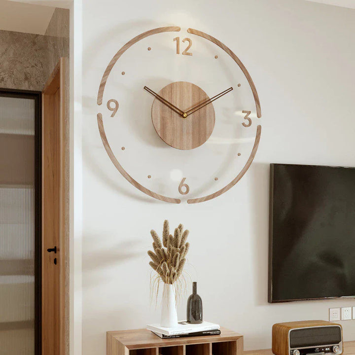 Scandinavian Wooden Wall Clock | Silent | Minimalist Design