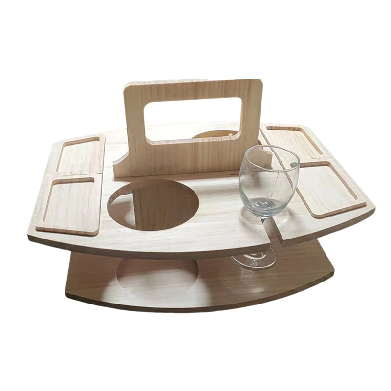 Wooden Luxury Wine &amp; Cheese Table | Portable Folding Drinks Board