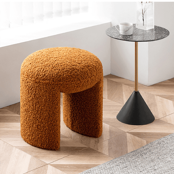 Cozy Chronicles | Fluffy Stool – Luxury Pouf Made of Premium Wool with a Warm, Cozy Look