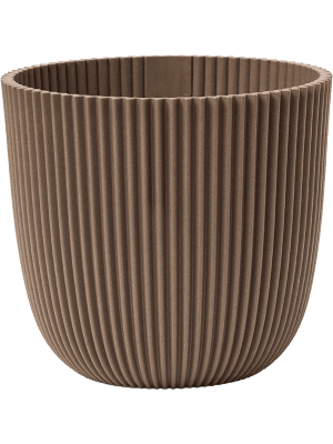 Sustainable Flower Pot Made of Natural Materials – Warm Taupe | Diameter 17 cm