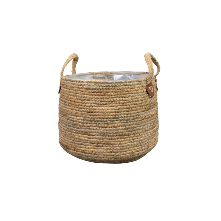 Natural Plant Basket | Handwoven Basket with Handles D43 × H30 cm