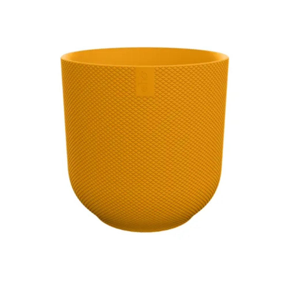 Elho Jazz Round | Elegant Terracotta Flower Pot with Matte Finish | Diameter 14 cm