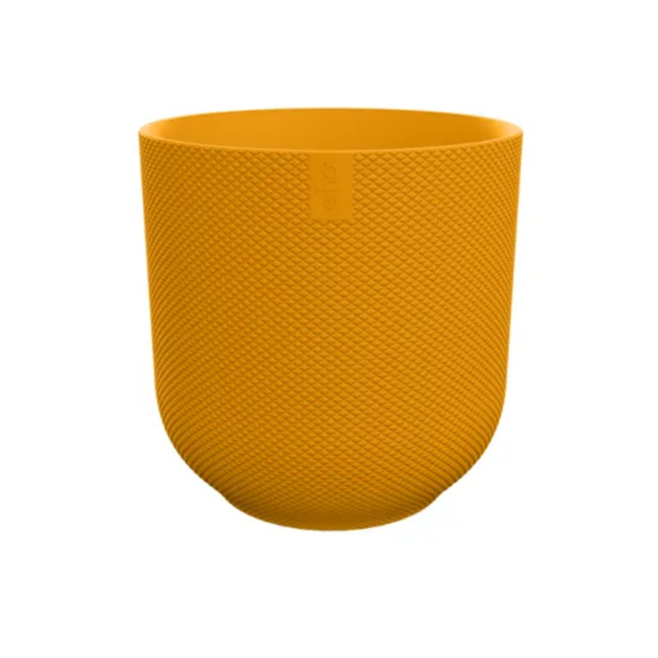 Elho Jazz Round | Elegant Terracotta Flower Pot with Matte Finish | Diameter 14 cm