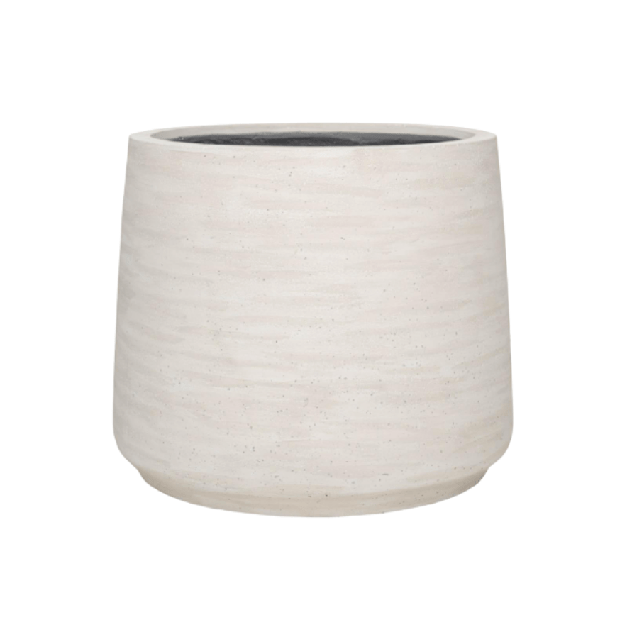 Jumbo Patt Ivory Washed | Large Handmade Flower Pot in Natural Ivory Look