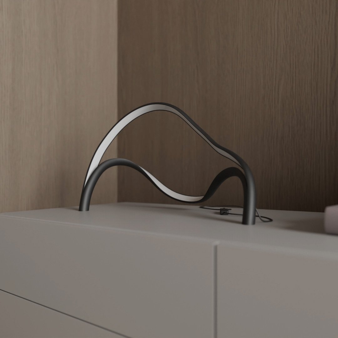 Hera™ LED-Tischlampe | Minimalistisches Design in Matt Schwarz | Warmweiß 2700K & Energieeffizient