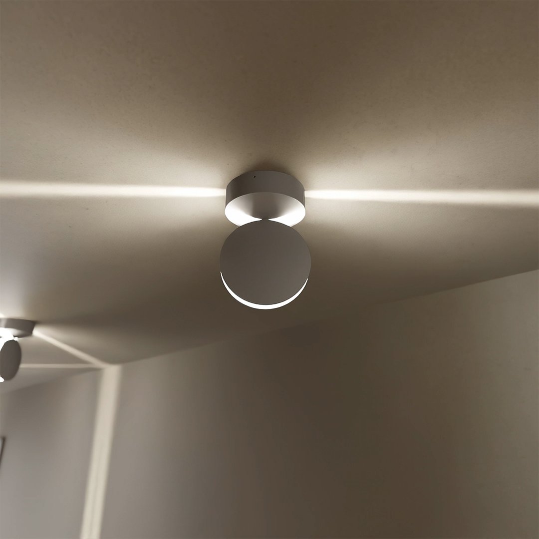 SPECTRA™ LED Wall Lamp | 360° Rotatable Light | Minimalist Matte White | Spectacular Play of Light